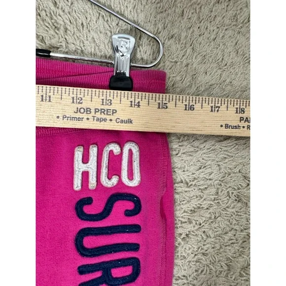 VTG Y2K Hollister Low Rise Straight Leg Sweatpants Womens S HCO Embroidered Pink - Picture 7 of 9